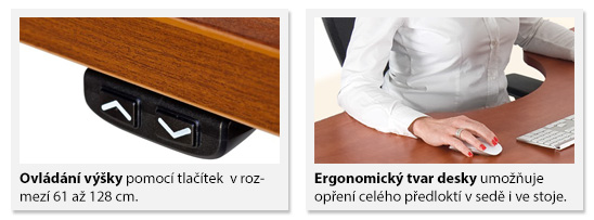 Hobis Motion Ergo - Ovládání výšky, ergonomický tvar stolu